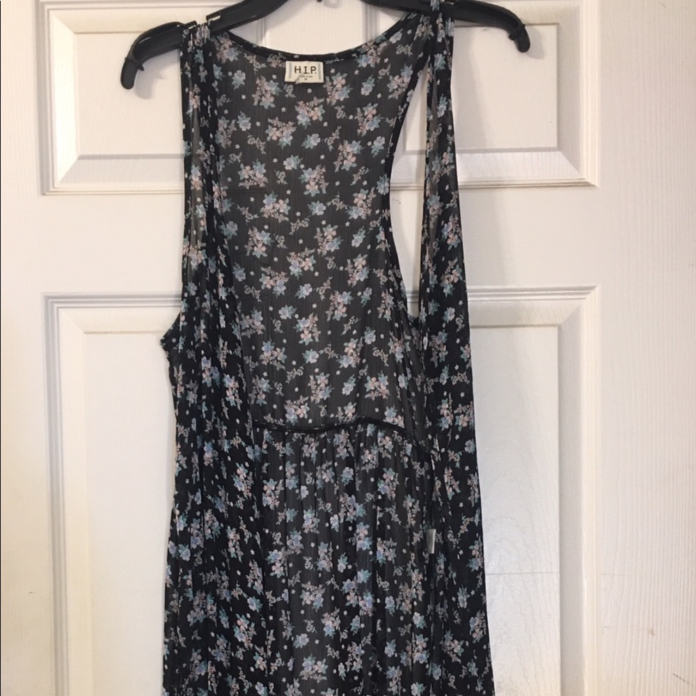 Floral long vest